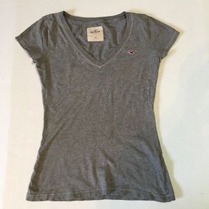 Hollister gray v-neck shirt